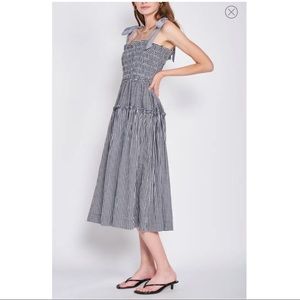 SOLD!! Gingham Smock Bodice Cotton Sundress